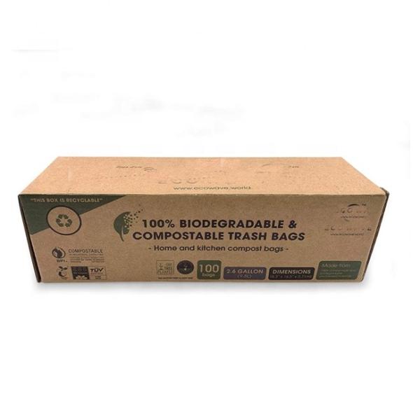 Quality Custom Compostable 100% Biodegradable Plastic Trash Bags Liners Eco Friendly wholesale