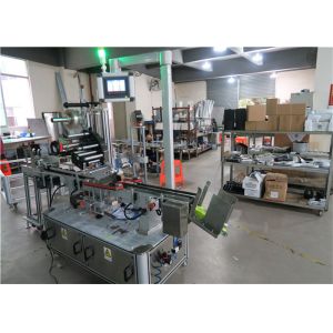 Auto Top Labeling Machine Flat Surface Label Applicator With Conveyor / Top Labeling Equipment