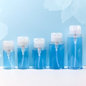 Transparent Hypoallergenic Makeup Remover Bottle With Custom Pump Dispenser