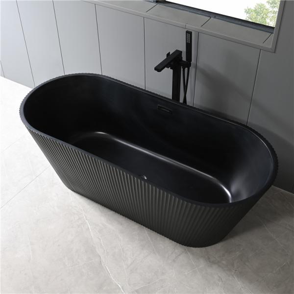 Quality Modern Black Acrylic Drop In Bathtubs Embedded Soaking With Overflow 60 X 42 wholesale