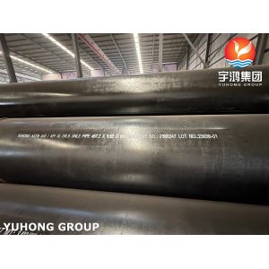 ASTM A53 API 5L Gr.B Black Coating Carbon Steel ERW Pipes For Pipeline