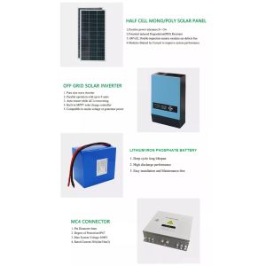 MPPT 3kw Off Grid Solar System Kit Lithium Ion Mc4 For Home