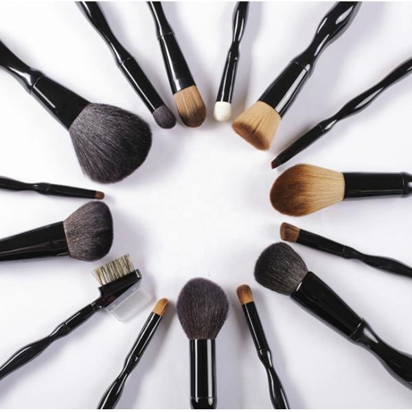 Custom 6 Colors 18pcs Natural Fiber Makeup Brushes For Small Hooded Eyes