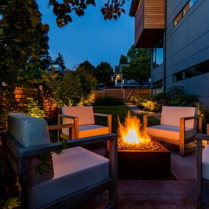 Simple Corten Steel Outdoor Fire Pit Rusty Round Design Garden Decoration Fire