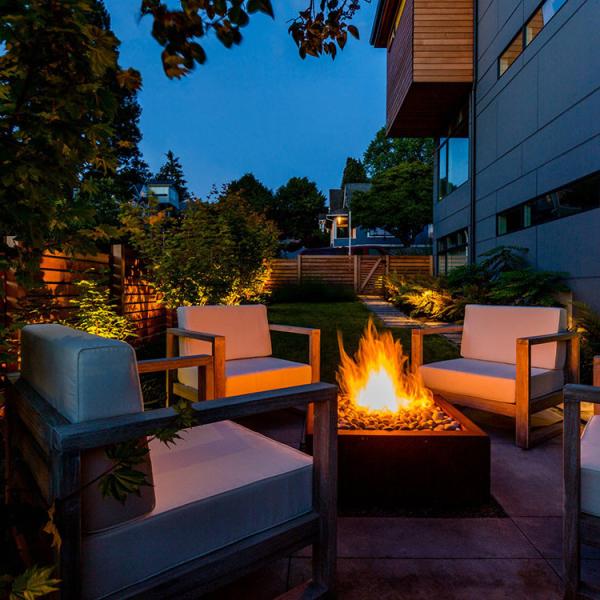 Simple Corten Steel Outdoor Fire Pit Rusty Round Design Garden Decoration Fire