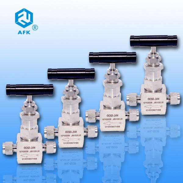 6000psi SS304 Double Ferrule High Pressure Needle Valve 1/4" NPT