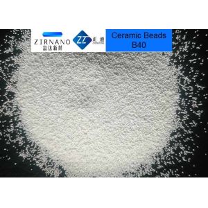 Glass Mold Cleaning Ceramic Blasting Media 62 - 66% Zirconia Beads B40 High