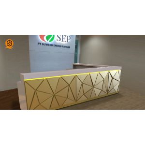 Solid Surface L Shape Bar Counter Antipolution For Night Club