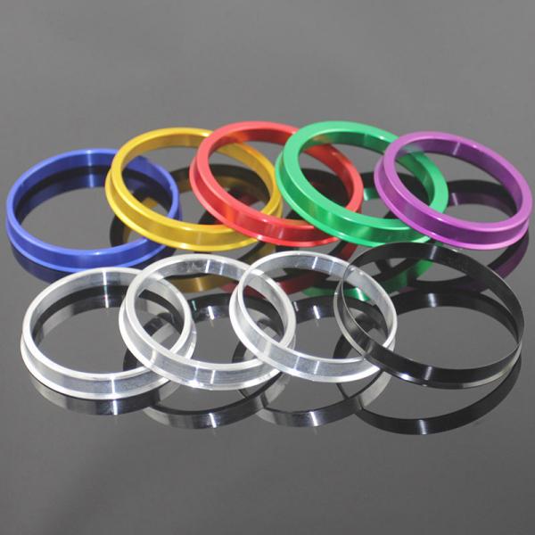 Super Thin Aliuminum CNC Custom Hub Centric Rings With Anodize Coatings OD73.0 ID65.1