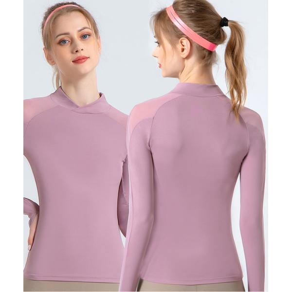 Women's Equestrian Base Layer Long Sleeve Thumb Hole Horse Riding Shirts Mesh Tops