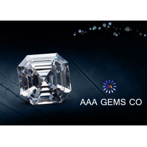 Cheap 7 MM Supper White Diamond Moissanite , Asscher Cut Moissanite for sale