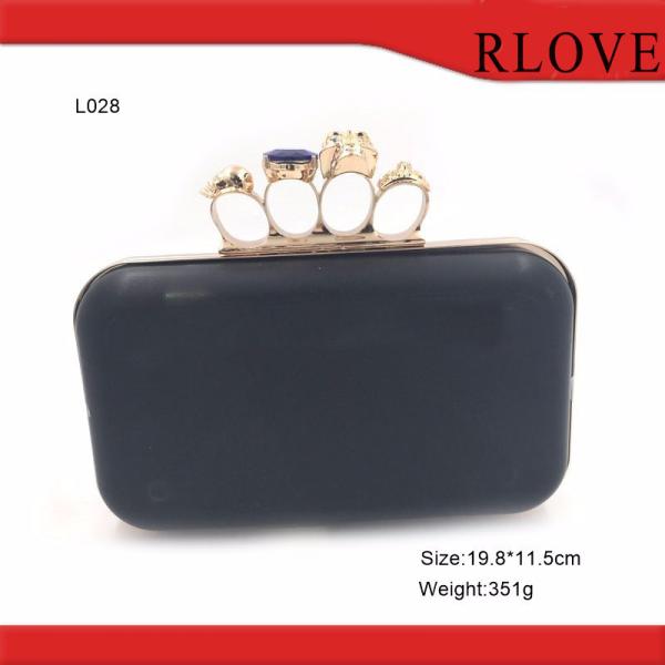 High quality rectangle shape gold diamond decorative lock plastic box metal