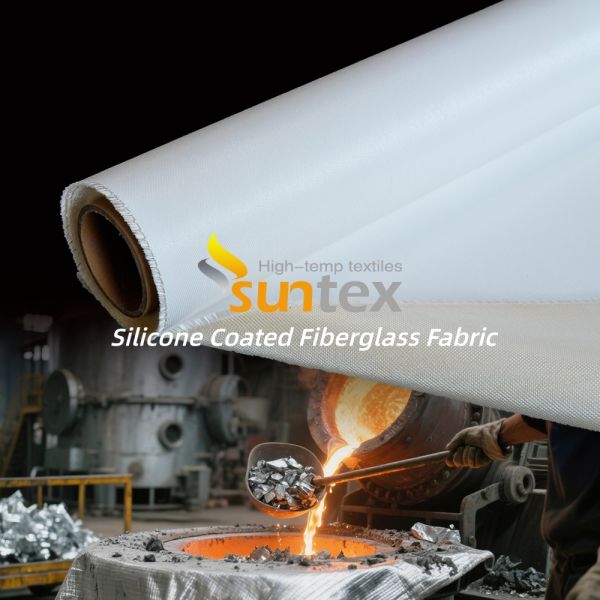 Quality Fireproof Silicone Coated Fiberglass Fabric with Water Repellent and Corrosion Resistant Properties in 50 m / 100 m Roll Length wholesale