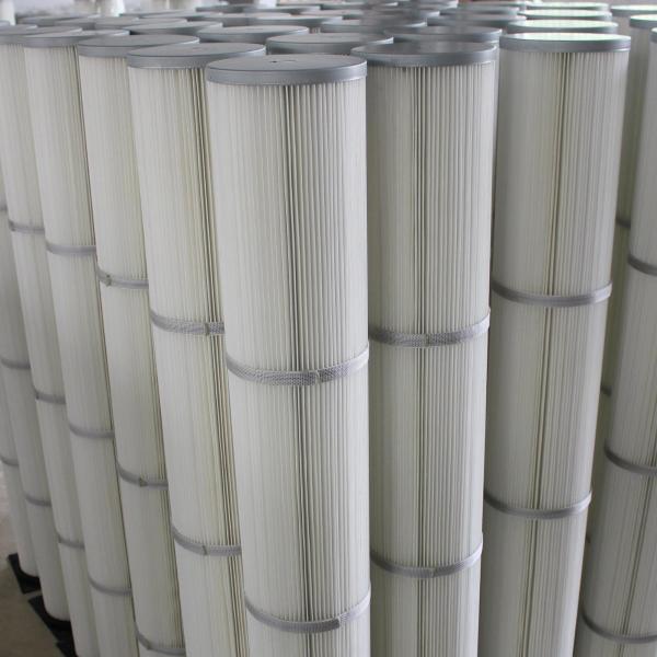 Quality White Industrial Air Filter Cartridges / Dust Collector Cartridge Filter wholesale