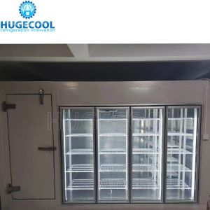10 Glass Door Walk-in Cooler with -0.4F Temperature and Long-Lasting Cooling