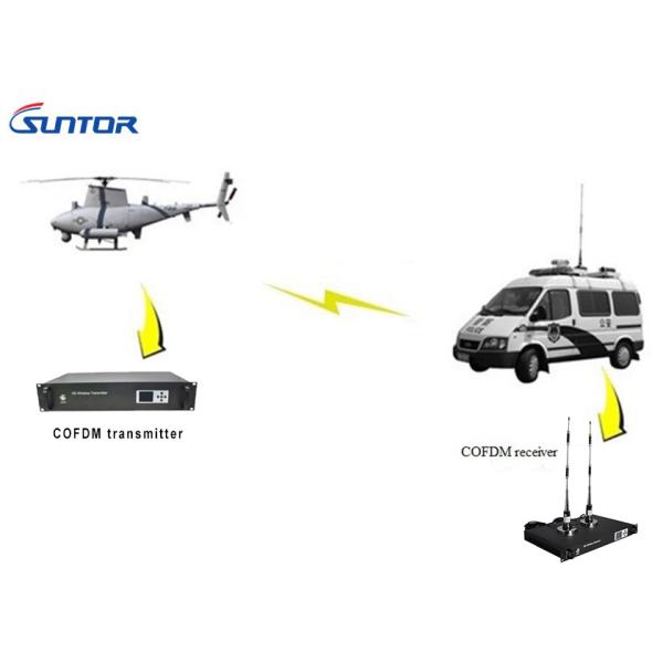 Quality SD Rack Mount Audio Video Wireless Transmitter Receiver Device For Vehicle Monitoring wholesale