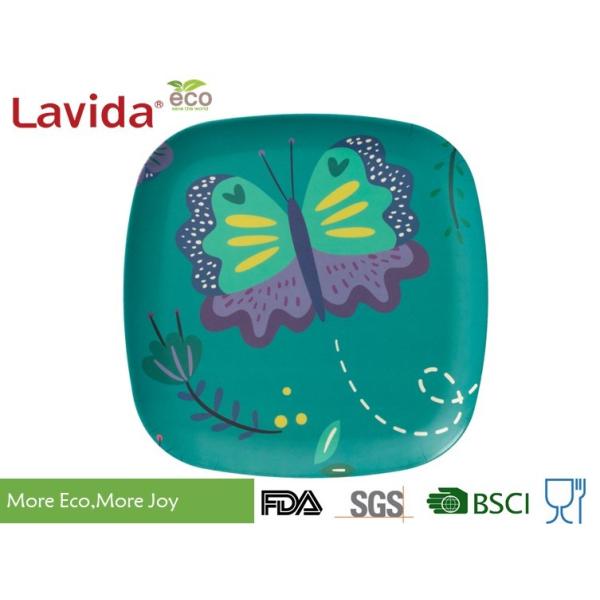 Fashinable home basic Bamboo Fibre Square Sandwich Plate Plant Fibre Square