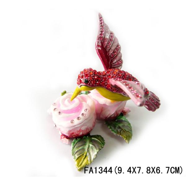 Bird Trinket Box Pewter Metal Bird Trinket Box