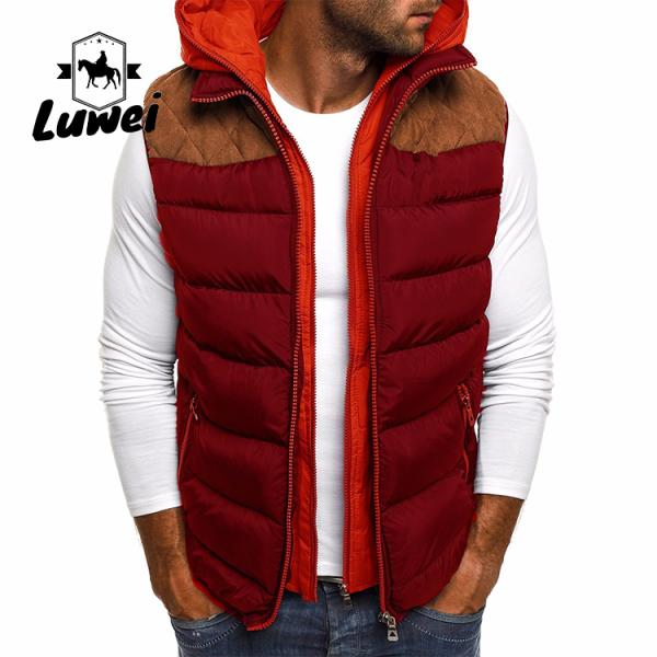 High Quality Men's Fashionable Sleeveless Utility Padded Lightweight Warmer Plus Size Men's Gilet Waistcoat For Men
