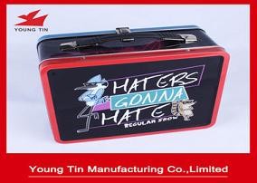 Cheap Lunch Biscuits Cookies Gift Tins Box Full Color Printing Glossy Finish 220 x 175 x 103 MM for sale