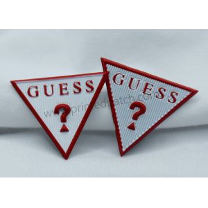 Raised TPU Clothing Labels 0.5mm Jacket Patch Adhesive Backing