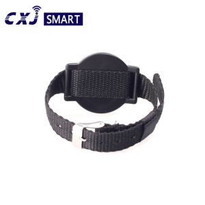 Contactless Fabric RFID NFC Bracelet Silicone Woven 1k Chips
