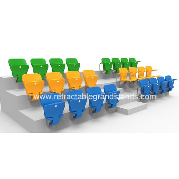 Automatically Folding Spectator Stadium Seating With Optional Armrest