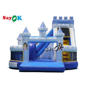 5m 16.5ft Blue Princess Bouncing Castle Commercial Inflatable Jumping Hhouse