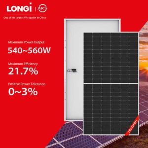 China Longi Panel Solar Bifacial 540W 545W 555W 550W Solar Panels For Rooftop Zonnepanelen on sale