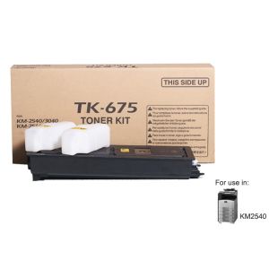 Kyocera KM - 2560 copier Toner Cartridge TK - 675 with Chip