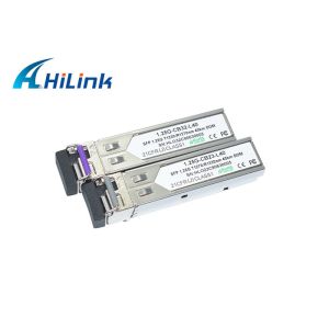 Fiber Optical Transceiver 1.25G CWDM Module BIDI Tx27/Rx33 Tx33/Rx27 40km
