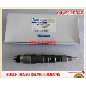 China Genuine and New common rail injector 0445120040 for DAEWOO DOOSAN 65.10401-7001C, 65.10401 on sale
