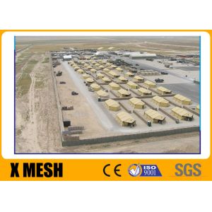 Galvanized Wire Welded Hesco Bastion Wall With Green Geotextile For Defence Wall