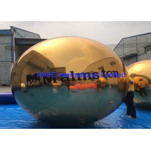 Golden Laser Dazzle Inflatable Mirror Balloon 1m 1.5m 2m 2.5m 3m For Dubai Royal