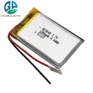 KC Approved Lipo Battery 803048 3.7V 1200mAh 4.44wh Rechargeable Li-Polymer