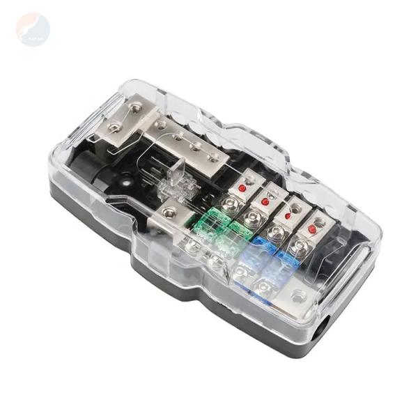 Quality Car Audio Stereo 4 Way 4P 4 position Distribution Block Mini ANL ANS Fuse Holder with LED Indicator wholesale