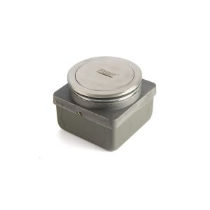 Stainless Steel Round Floor Socket Floor Mounted Electrical Outlet Boxes
