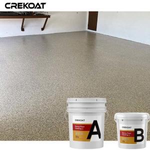 China Colored Flakes Epoxy Resin Floor Coating High Gloss Grey Finishes on sale