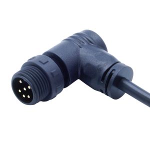 Elbow Female Plug M12 IP68 Waterproof Screw Type Connectors for Outdoor LED