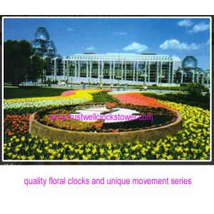 Motor for floral clocks with three hand minute hour second hand and electric master controller