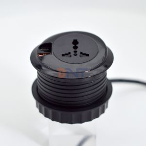 80mm Round Electrical Plugs & Eu Sockets Standard Outlets with USB Charging Type