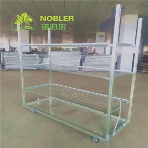 Hot Galvanized Dutch Flower Trolley Display Rack Flower Trolley Shelf