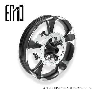 INCA Custom Motorcycle Wheel LG-59 3D Hyperfine Turbo Style Wheels