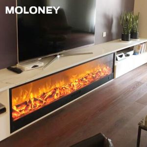 Cheap 180cm Wall-mouned and Recessed Fireplace Indoor Decoration with Adjustable Flame Brightness for sale