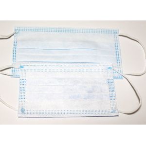 Antibacterial 3 Ply Disposable Face Mask Humidity Resistant Dust Protection