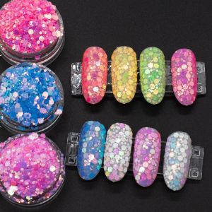 Chunky PET Christmas Decorations Custom Glitter Mix Hexagonal Eye Sequin Pigment