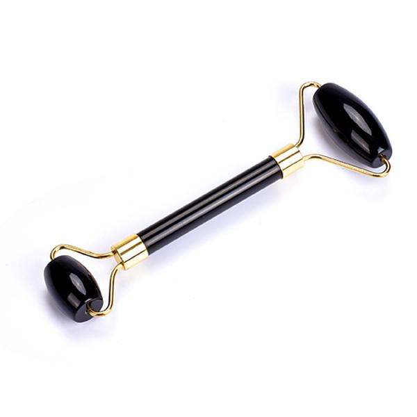 Quality Obsidian Face Jade Rollers Remove Toxins Black Jade Face Massager Slimming Tool wholesale