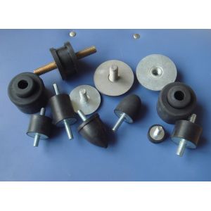 Black Color Rubber Shock Mounts / Cylindrical Vibration Isolators