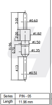 1.82mm Gold Plated Connector Pins
