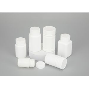 Screw Cap Plastic Pill Bottles 60ml 120ml White For Medicine Chemical